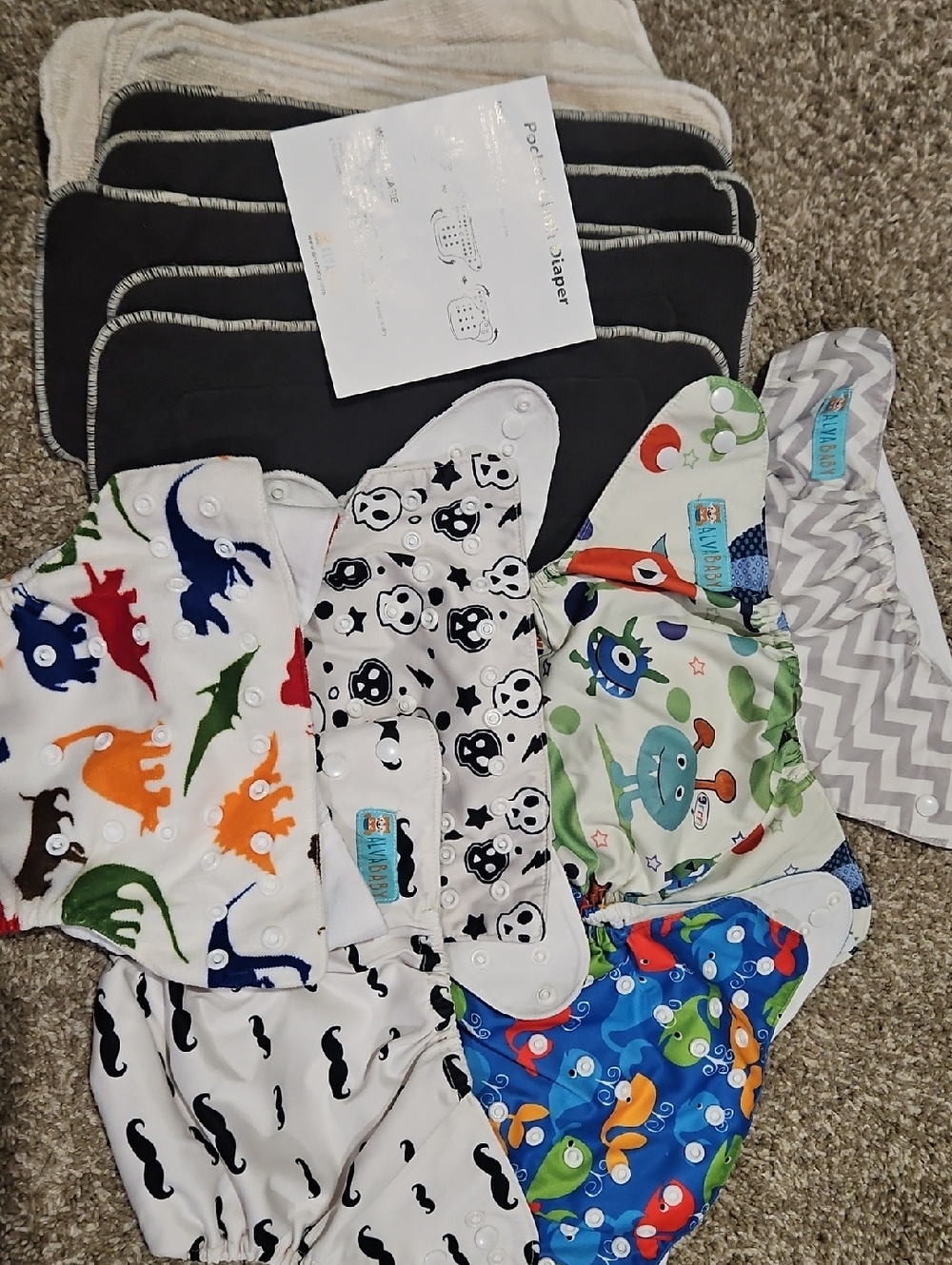 Kids Diaper Covers And Inserts by Alva Baby - Multicolor Prints